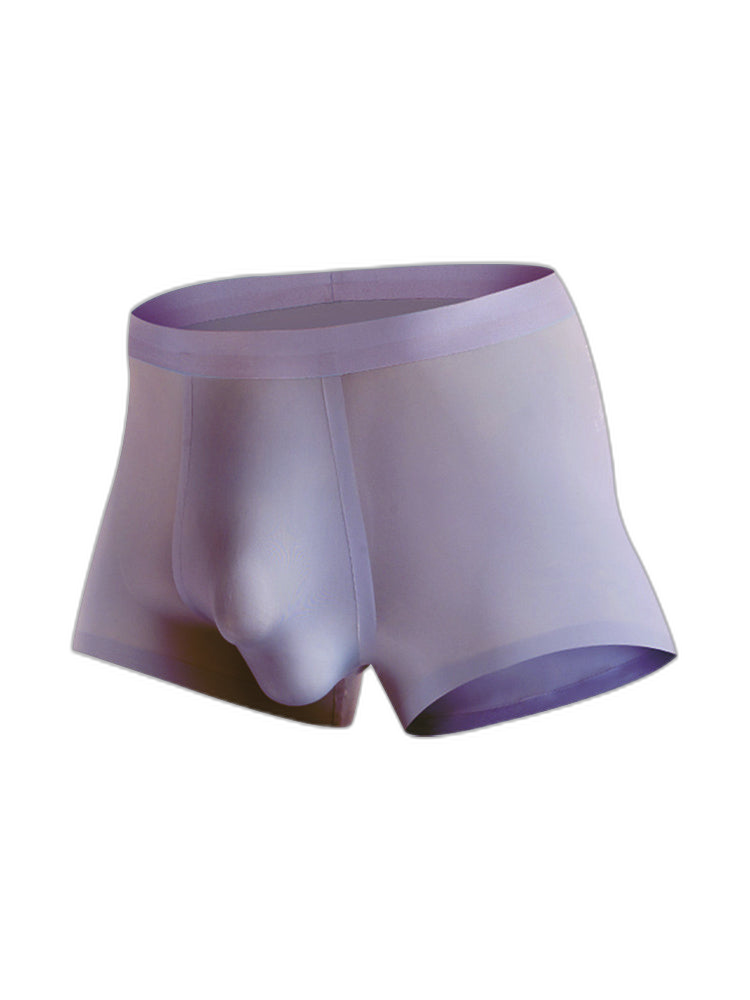 Men's Dual-Convex Gusset Comfy Waistband Ice Silk Trunks