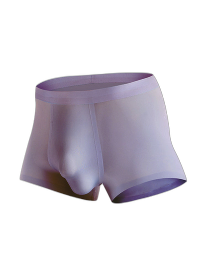 Men's Dual-Convex Gusset Comfy Waistband Ice Silk Trunks