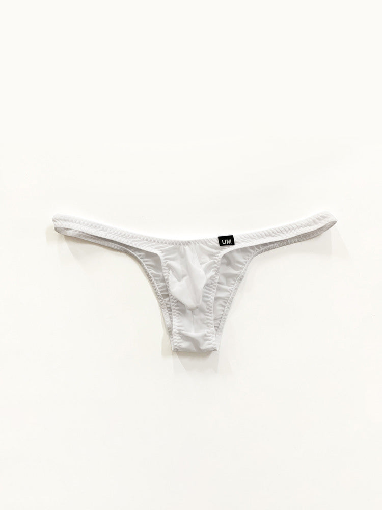 Men's Low Rise Solid Color Ice Silk Briefs