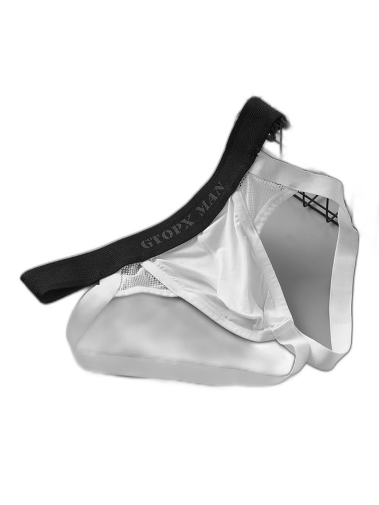 2 Pack Men's Low-Rise Ice Silk Breathable Mesh Jockstrap