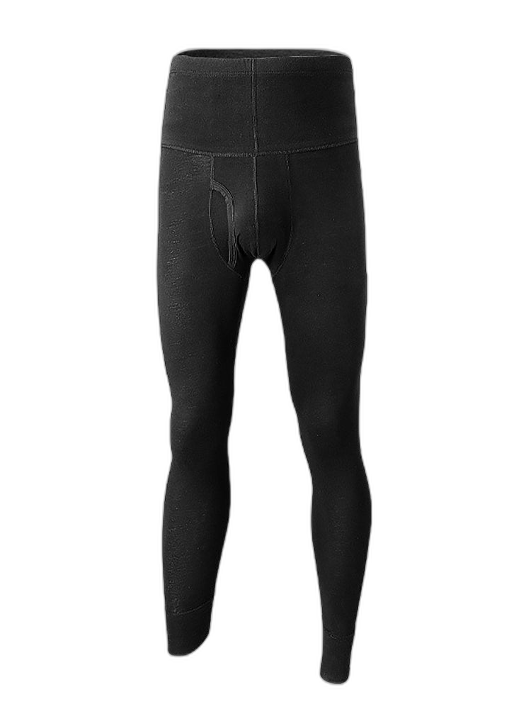 Men's High-rise Cotton Thermal Bottoms With Fly