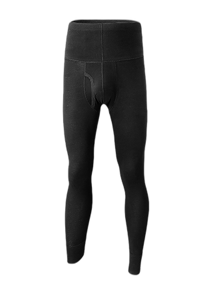 Men's High-rise Cotton Thermal Bottoms With Fly