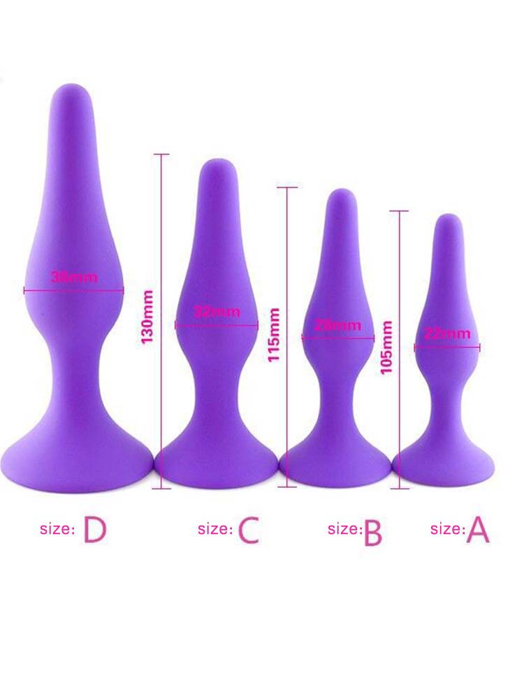 Silicone Anal Plug Four Piece Set