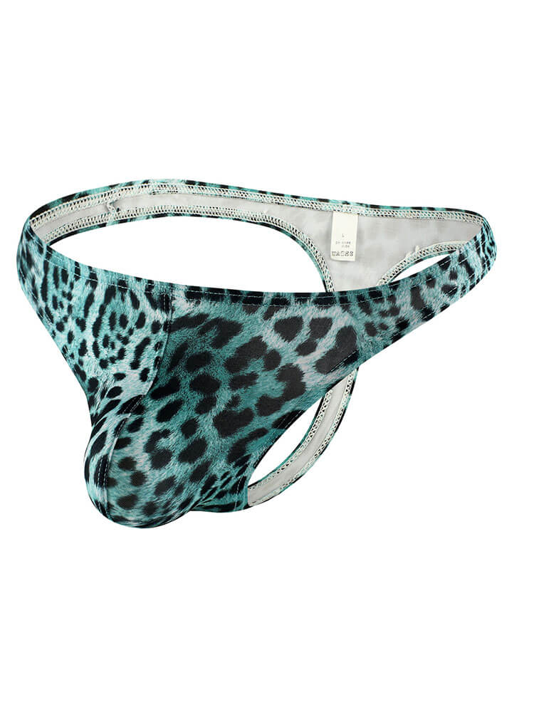 Men's Sexy Leopard Print Low-Rise Pouch Thong