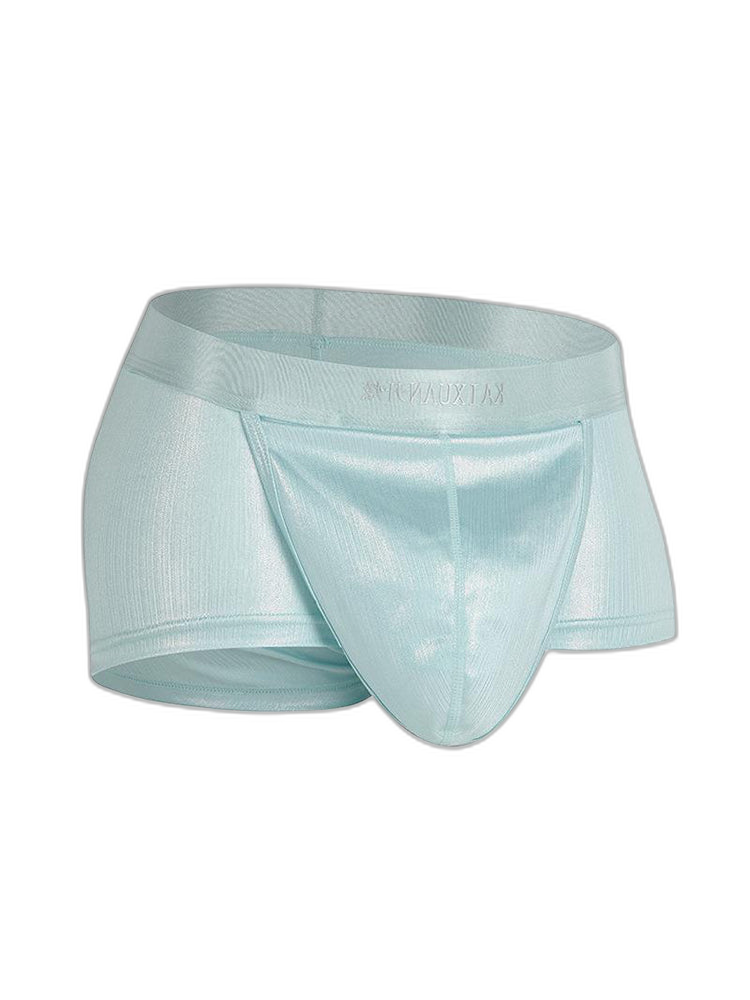 Men's Metallic Glossy Big Pouch Boxer with Fly