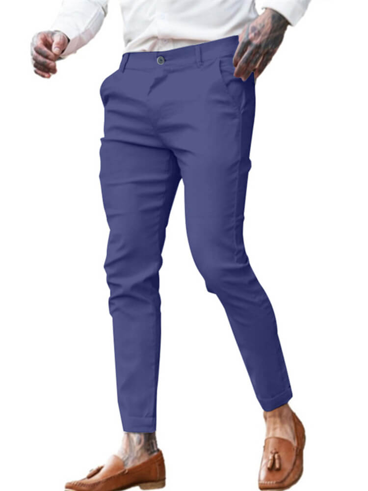 Men's Solid Color Slim Fit Street Fashion Pants