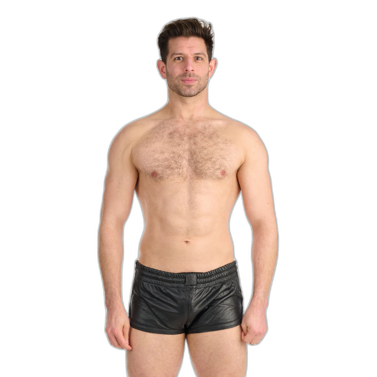 Prowler RED Leather Sports Shorts Black