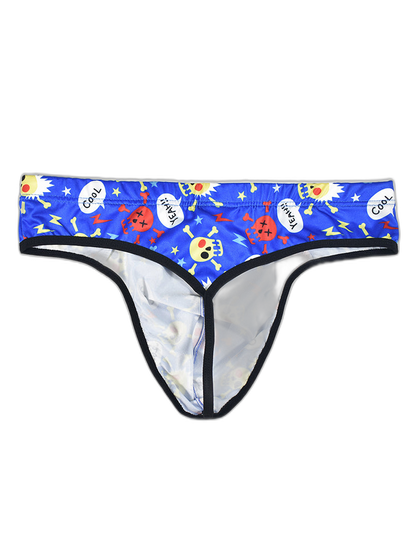 3 Pack Men's Skull Print Thong - Edgy & Sexy