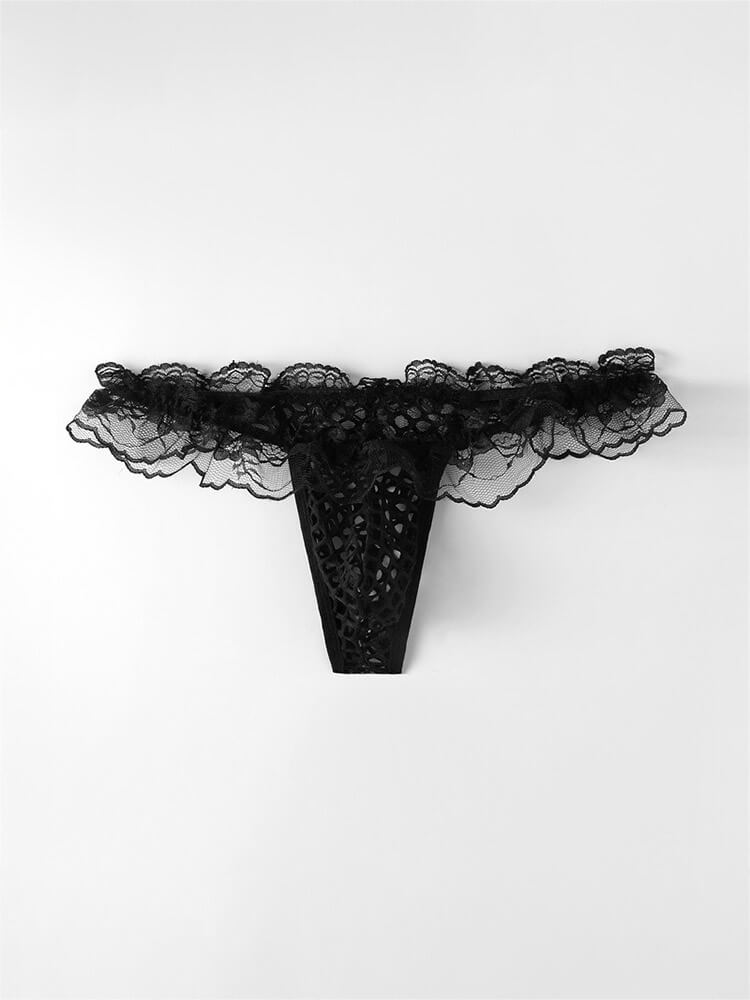Men's Hollow Mesh Sexy Lace Thong