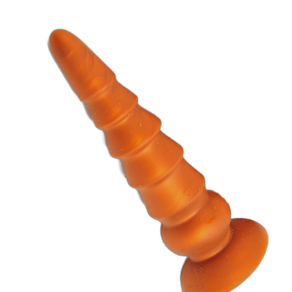 ELITE Liquid Silicone Ridge Rider 9.5 Inch Medium Gold