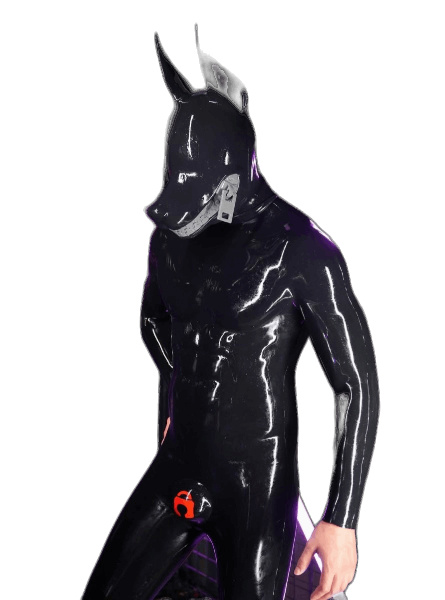 Furrjoi Zipper Dog Hood Black Perforated Eyes
