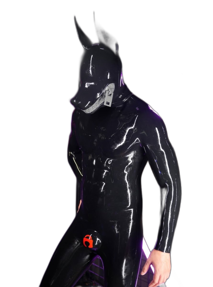 Furrjoi Zipper Dog Hood Silver Perforated Eyes