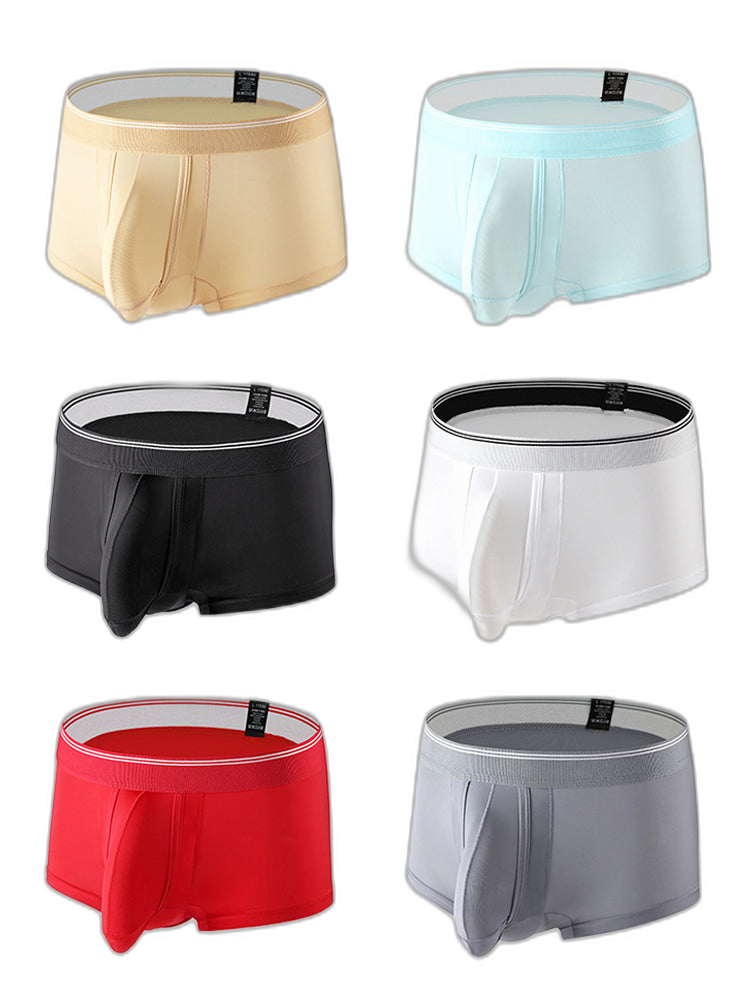 3 Pack Men's Mid-Rise Separation Breathable Elastic Trunks
