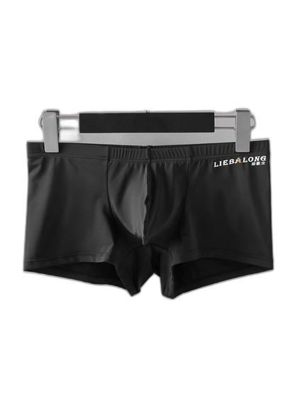 3 Pack Men's Breathable Ice Silk Double-Layered Big Pouch Sexy Boxer Briefs