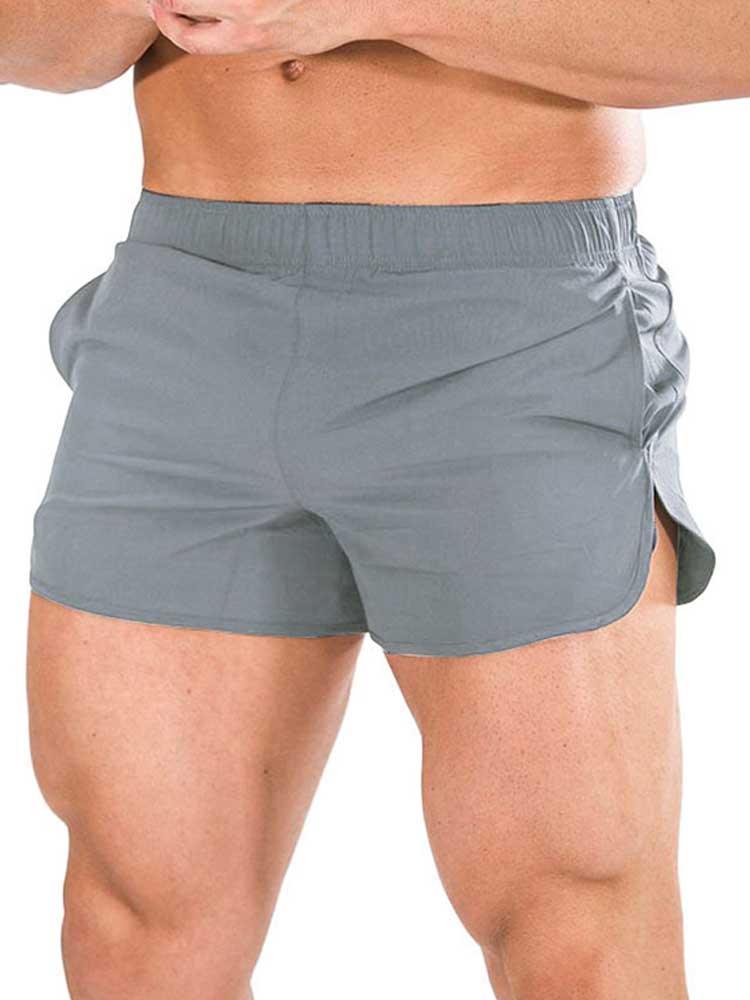 Men's Rounded Side Pocket Quick-Dry Swim Trunks