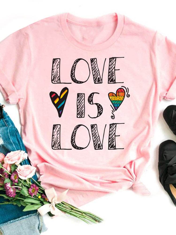 LGBT Rainbow Cotton Pride T-Shirt - Pink