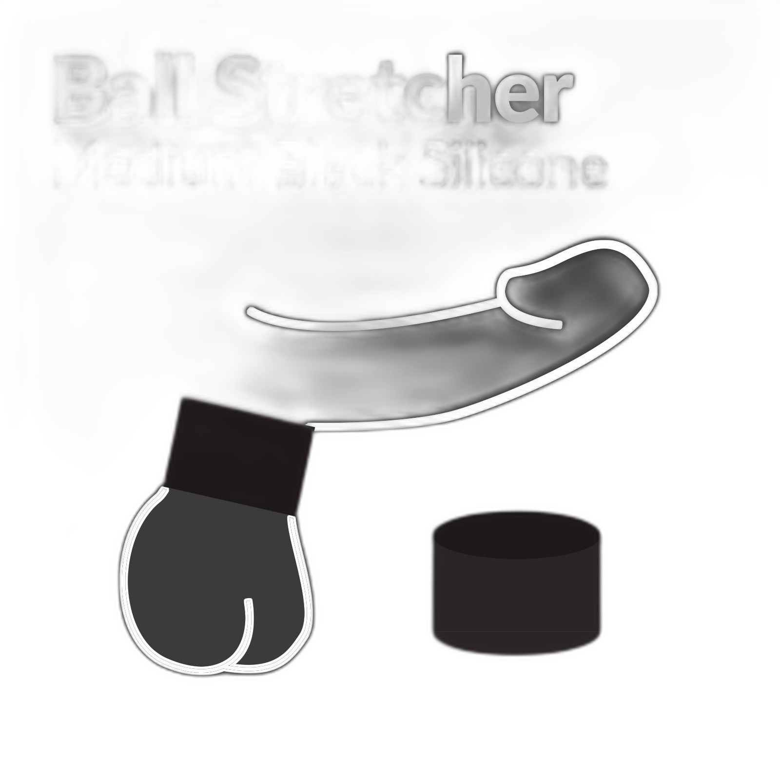 Prowler RED Silicone Ball Stretcher Black Medium