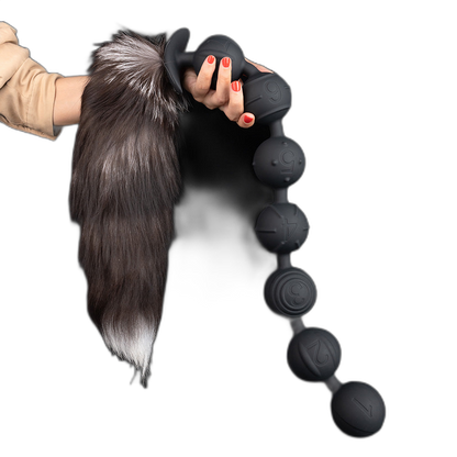 Soul - Silicone Anal Beads - 7 Balls with Removable Tail