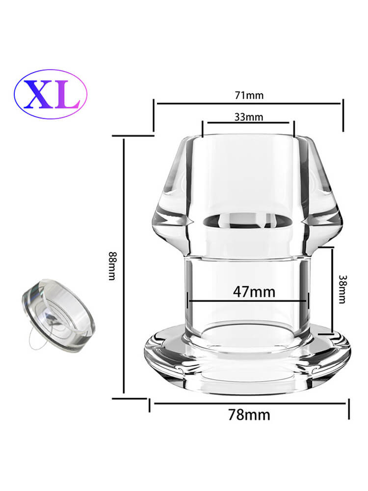 Transparent TPE Anal Plug With Plug