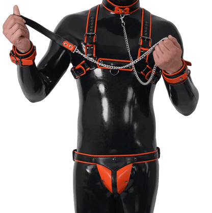 Furrjoi Harness, Cuff, Collar, Lead Underwear Bundle Orange