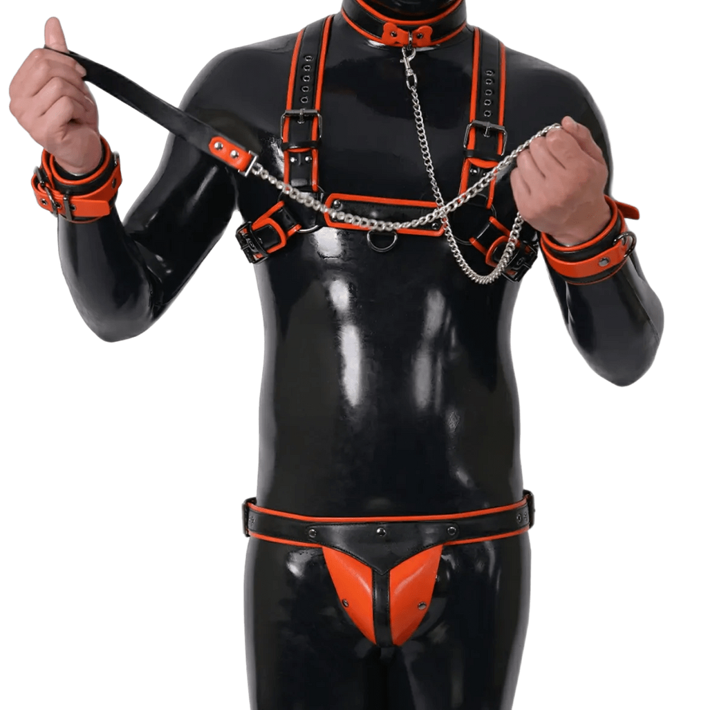 Furrjoi Harness, Cuff, Collar, Lead Underwear Bundle Orange