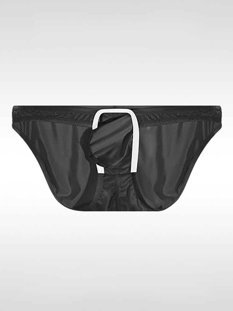 Men's Low-Waist Sexy High-Cut Ice Silk Briefs