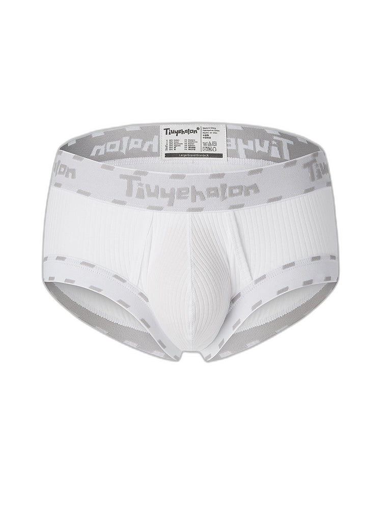 Men's Threaded Fabric Pouch Trunks With Fly