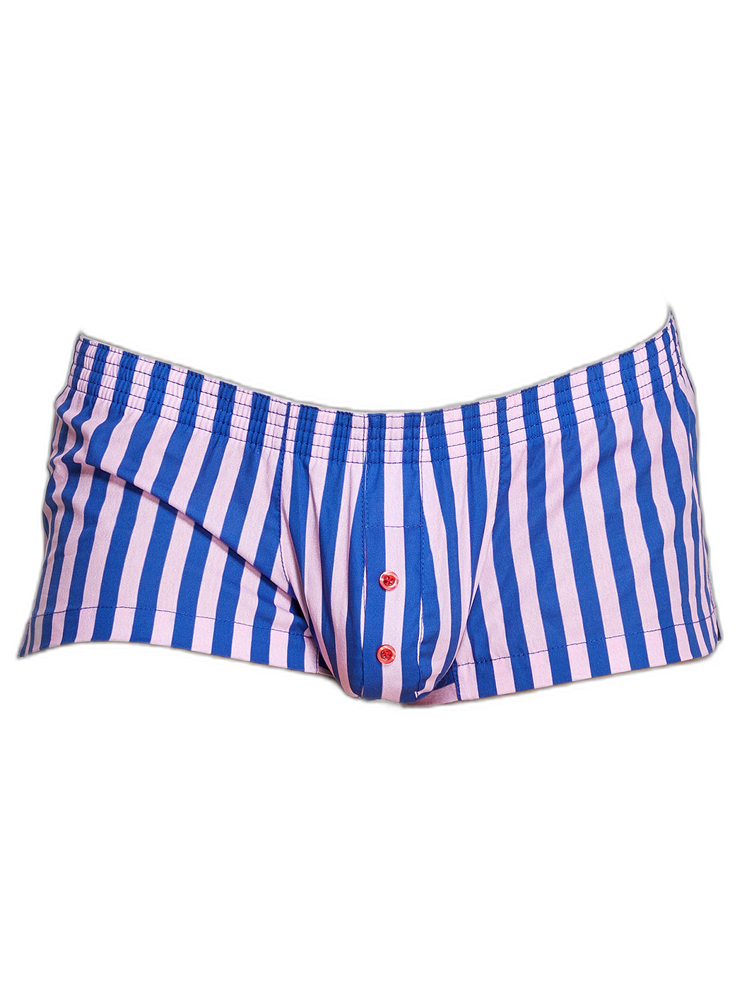 Men's Color Stripes Trunks With Button Fly
