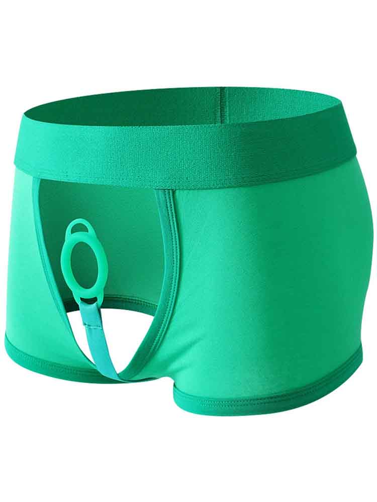 Men's Sperm Locking Ring Hollow Boxer Briefs
