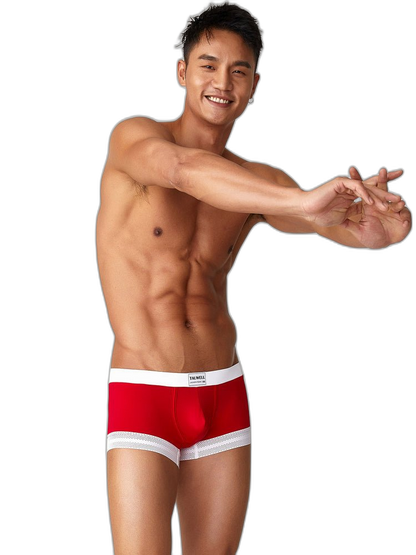 2 Pack Men's Ice Silk Lace Cuff Trunks