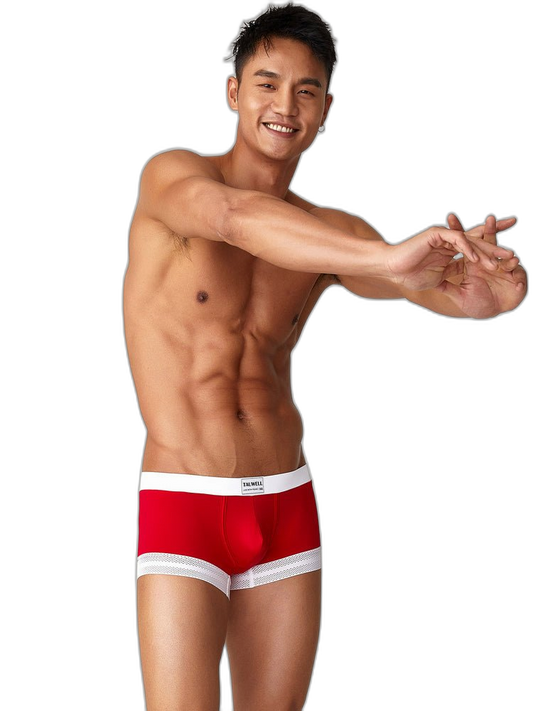 2 Pack Men's Ice Silk Lace Cuff Trunks