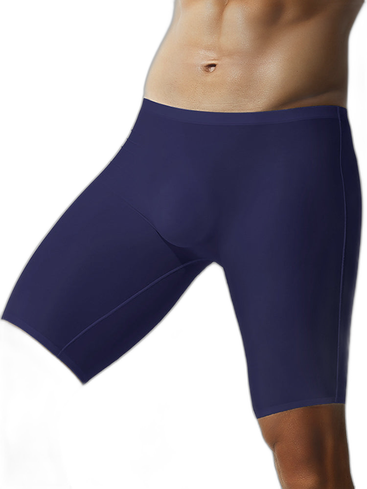 3 Pack Men's Breathable Seamless Mid-Length Boxer Briefs