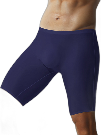 3 Pack Men's Breathable Seamless Mid-Length Boxer Briefs