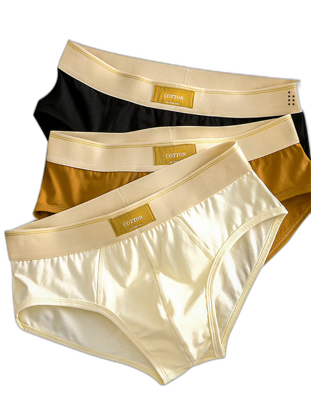 3 Pack Men’ Breathable Stretch-Cotton Briefs
