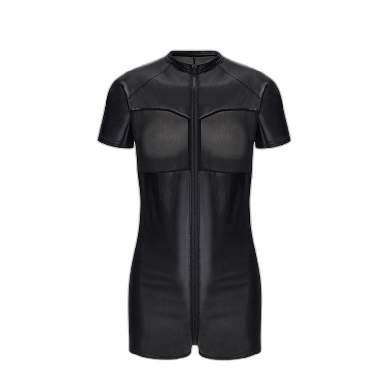 Faux Leather Fetish Bodysuit