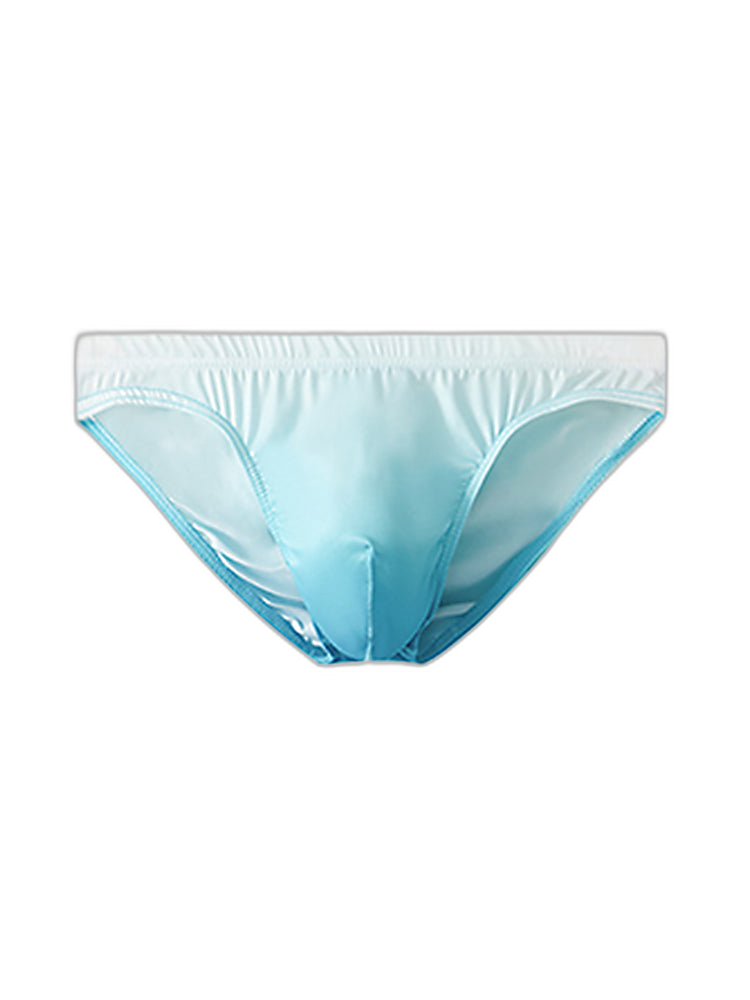 3 Pack Men's Sensual Silk-Like Loose Gradient Color Bikini
