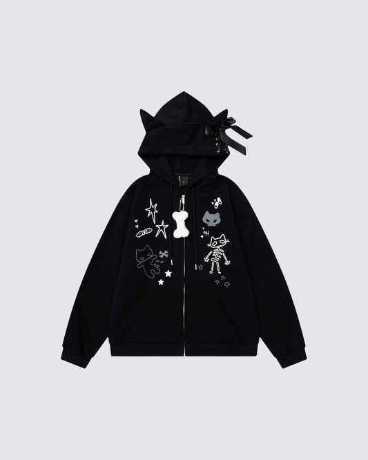 American Style Graphic Hoodie Subculture