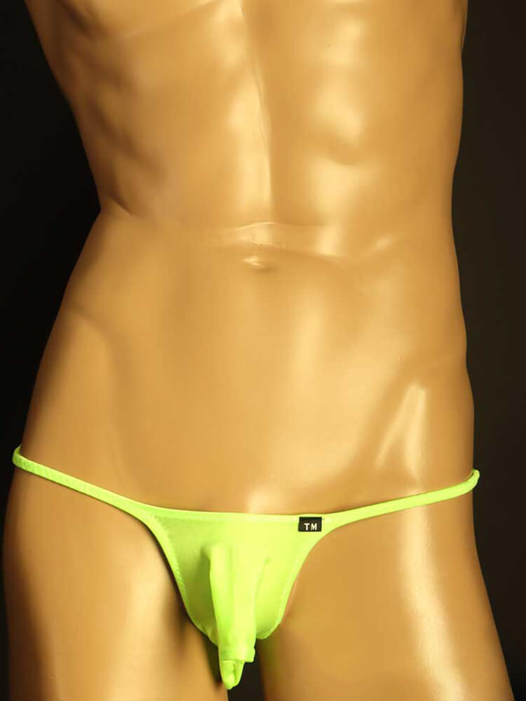 Men's Sexy Elephant Trunk Thin Waistband Thong