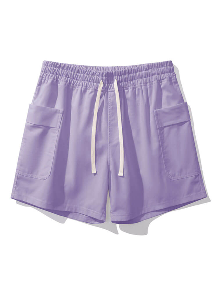 Men's Casual Loose-Fit Elastic-Waist Shorts