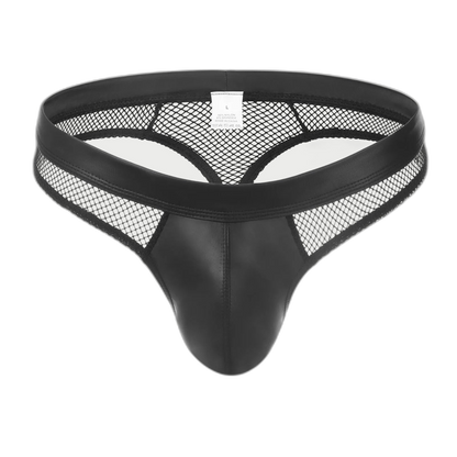Rebel Mesh Leather Thong