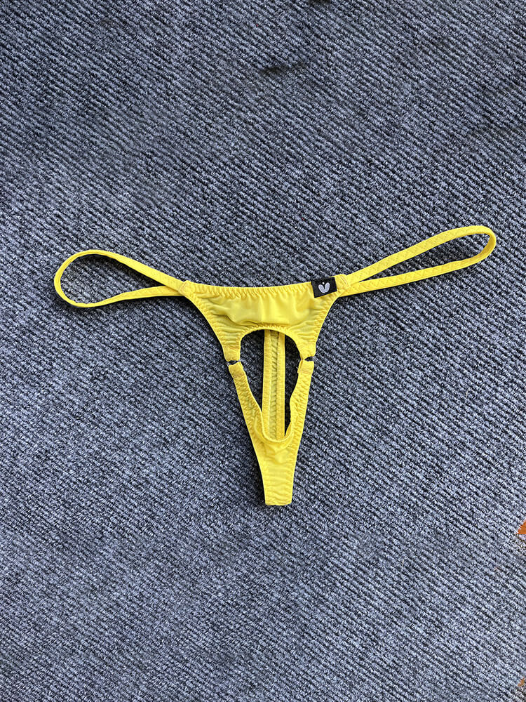 Men's Low Rise Ultra Thin Ice Silk Thongs