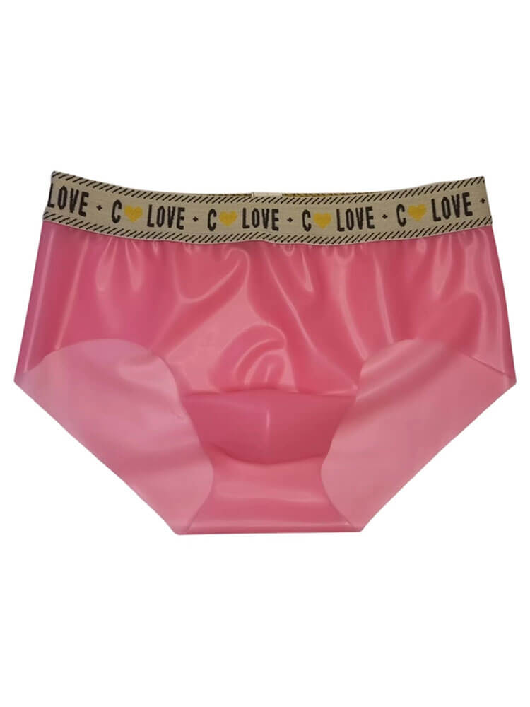 Men's Sexy Seamless Semi-Transparent Latex Briefs