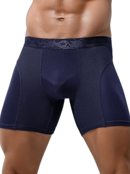 Men's Long Anti-Chafing Athletic Boxer Briefs