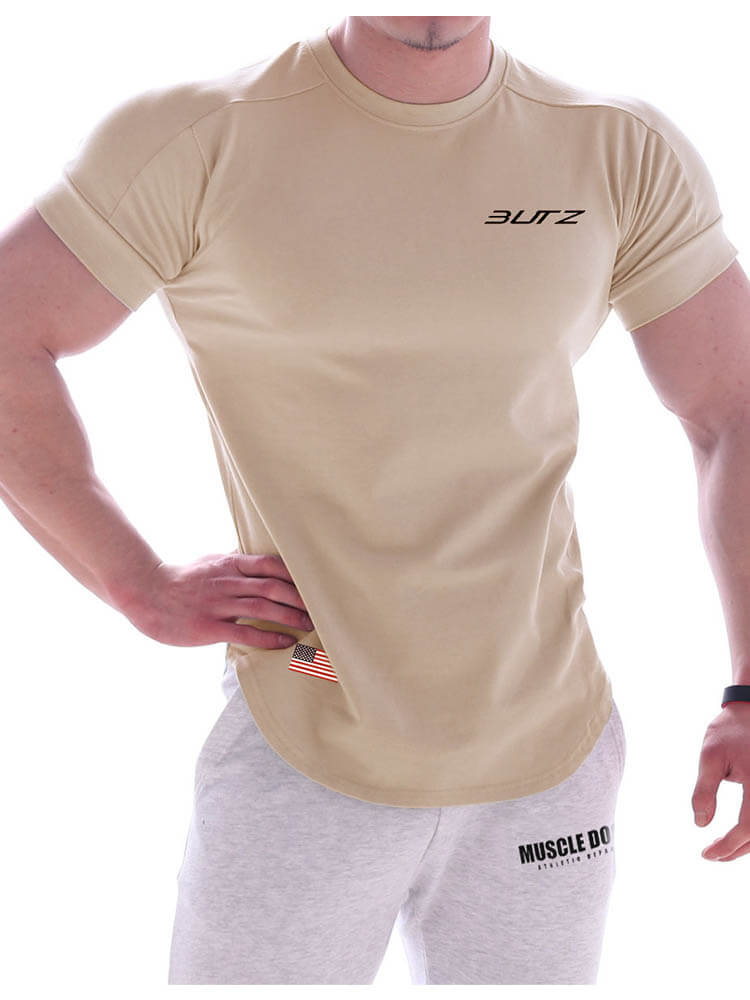 Men's Solid Color Quick-Dry Fitness Sports T-shirt