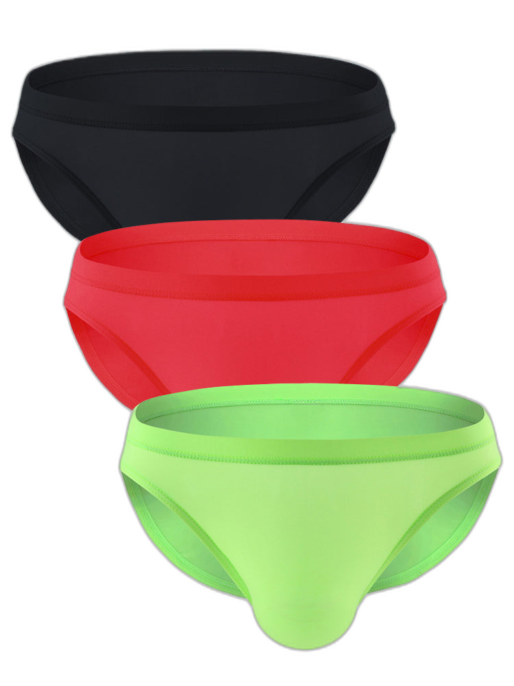3 Pack Translucent U Convex Pouch Bikini For Men