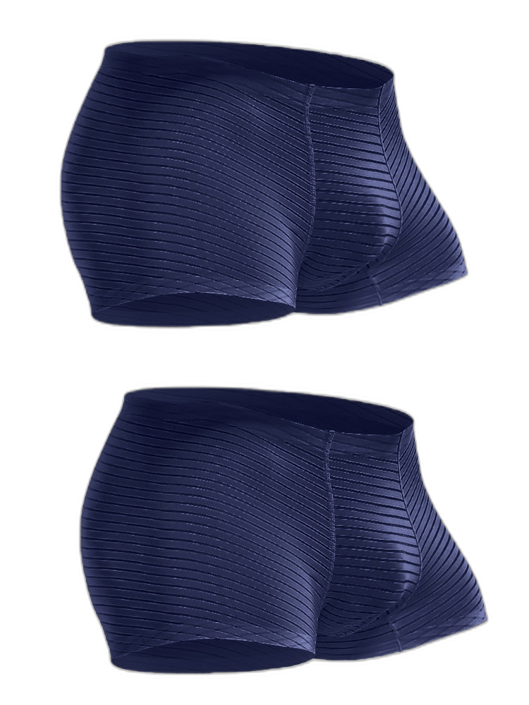2 Pack Silk Striped Men's Super Thin Underwear