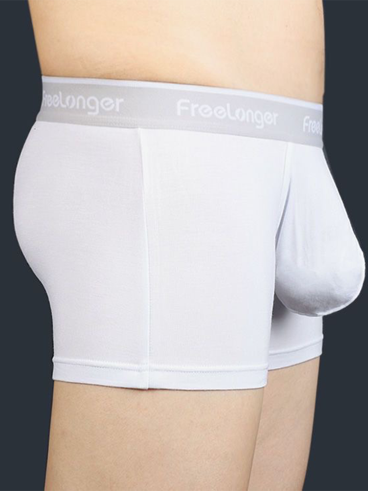 FreeLonger Men's Comfy Separate Big Pouch Trunks