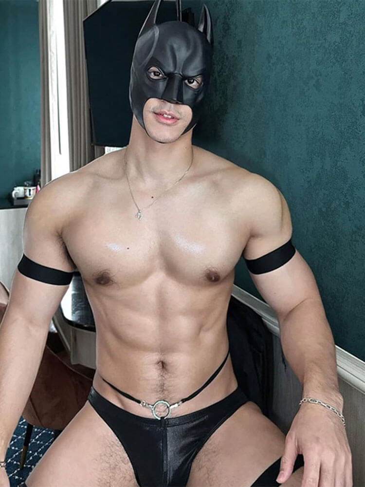 Men's Sexy Strappy Low-Rise Seamless Briefs Set