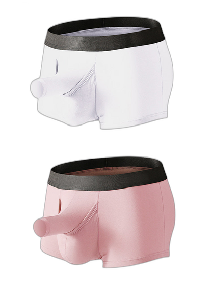 Men’s Dual Ball Pouch Trunks With Fly Front