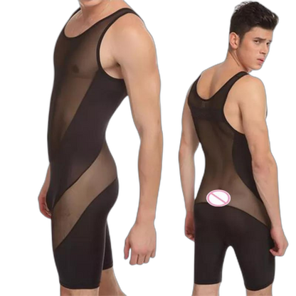 Bodysculpt Mesh Men's Shapewear Bodysuit